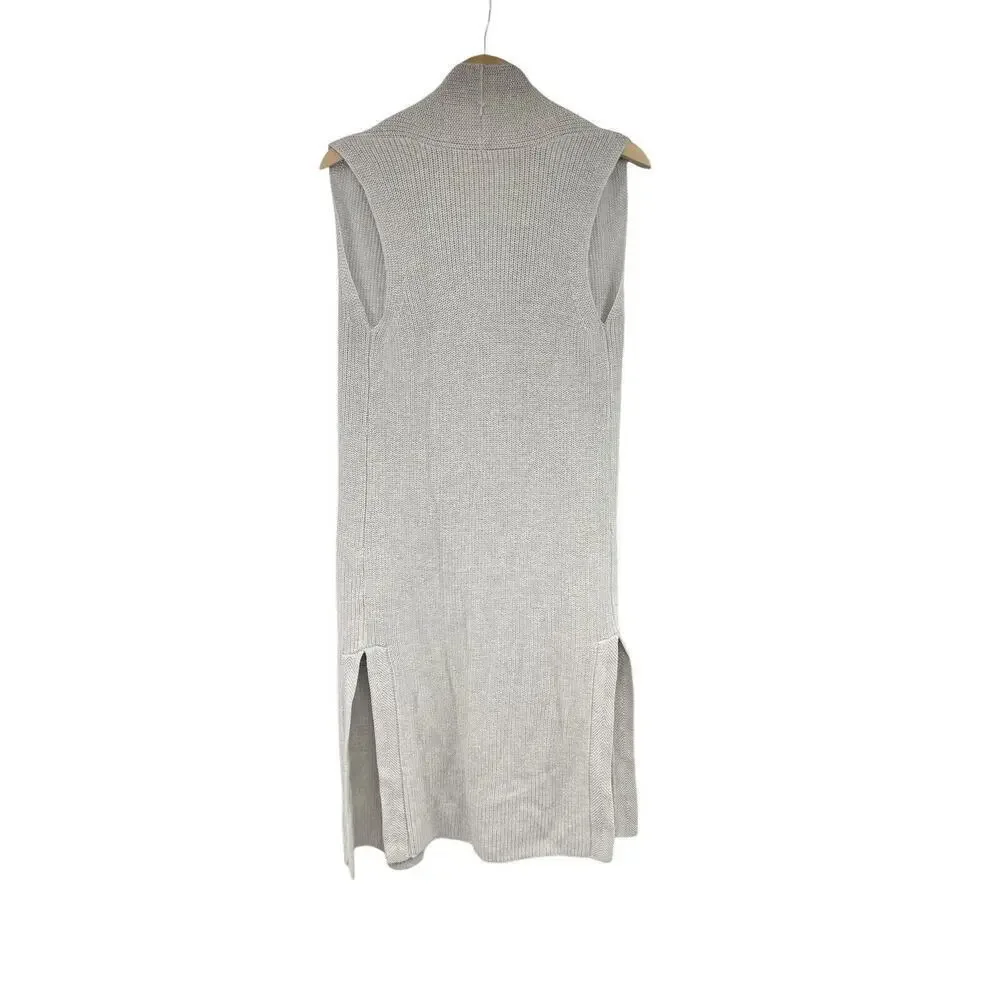 Wilfred 100% Merino Wool Gray‎ Grey Knit Sweater Vest Cardigan Womens XXS